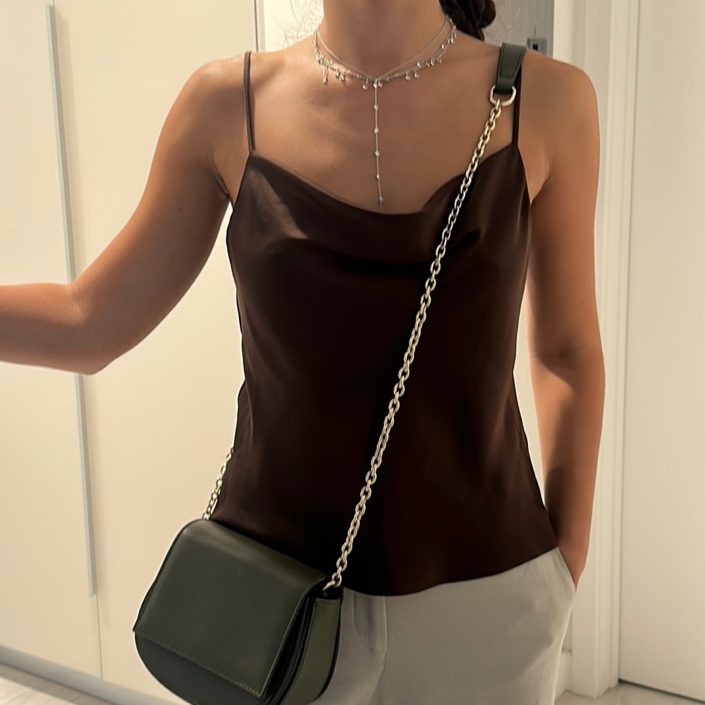 KC Jagger Army green crossbody with gold hardware